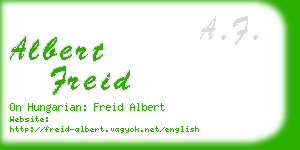 albert freid business card